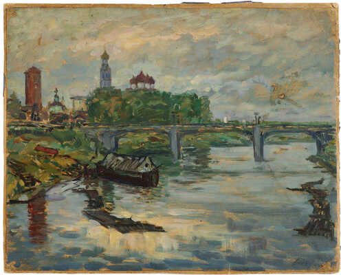 Перов Владимир Степанович. Вологда. Вид на реку. Эскиз к картине